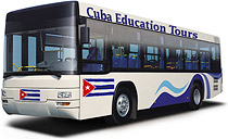 Description: Cuba Education and Explorers Tours bus.