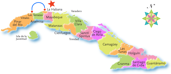 Description: Map of Cuba.